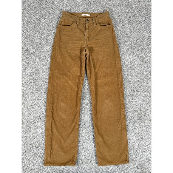 Levi's Pants - Levis Pants Womens 24 Brown 94 Baggy Corduroy High Rise Straight Leg Cords